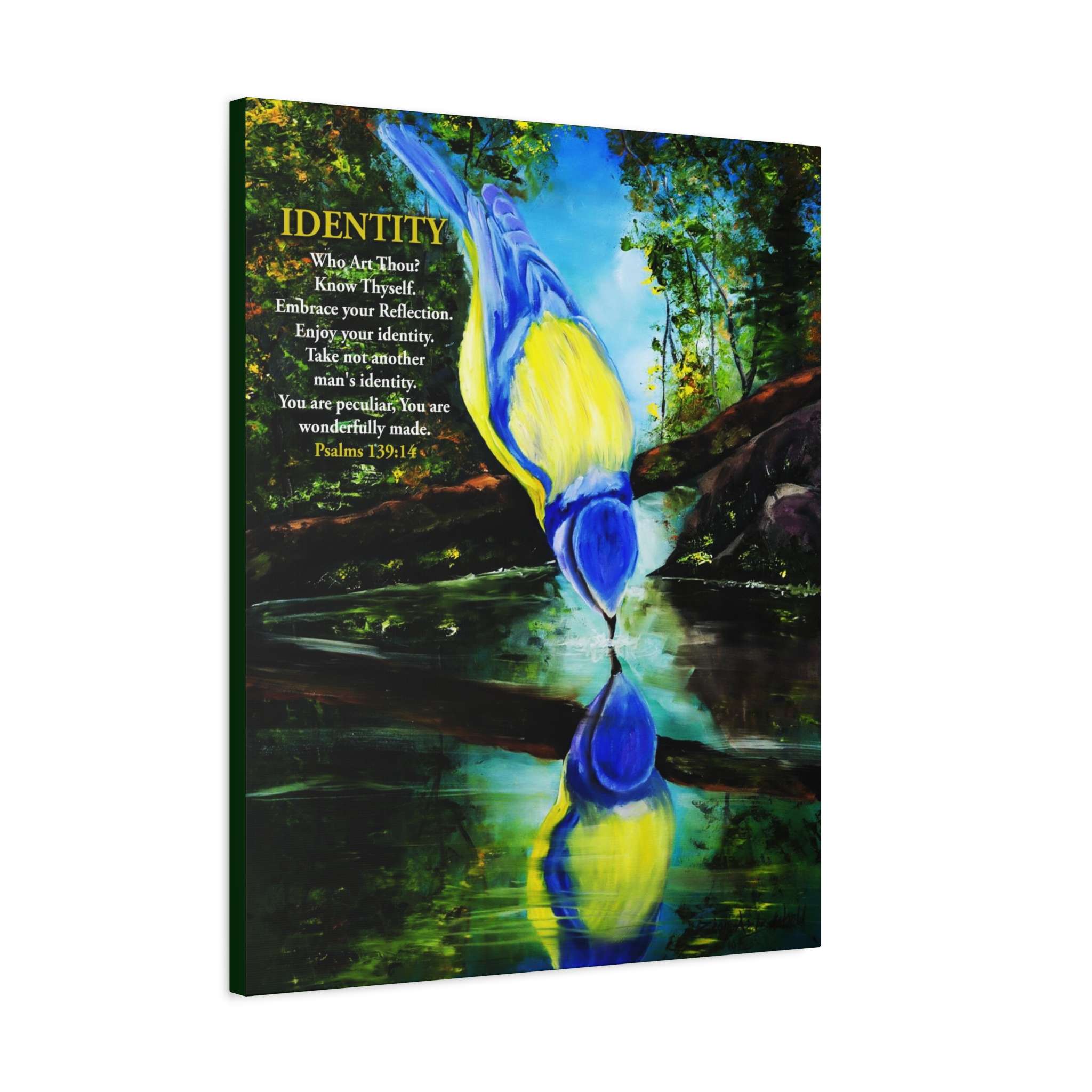 15954265027547053095_2048.jpeg Identity Reflection Canvas Print — Inspirational Psalm 139:14 Wall Art