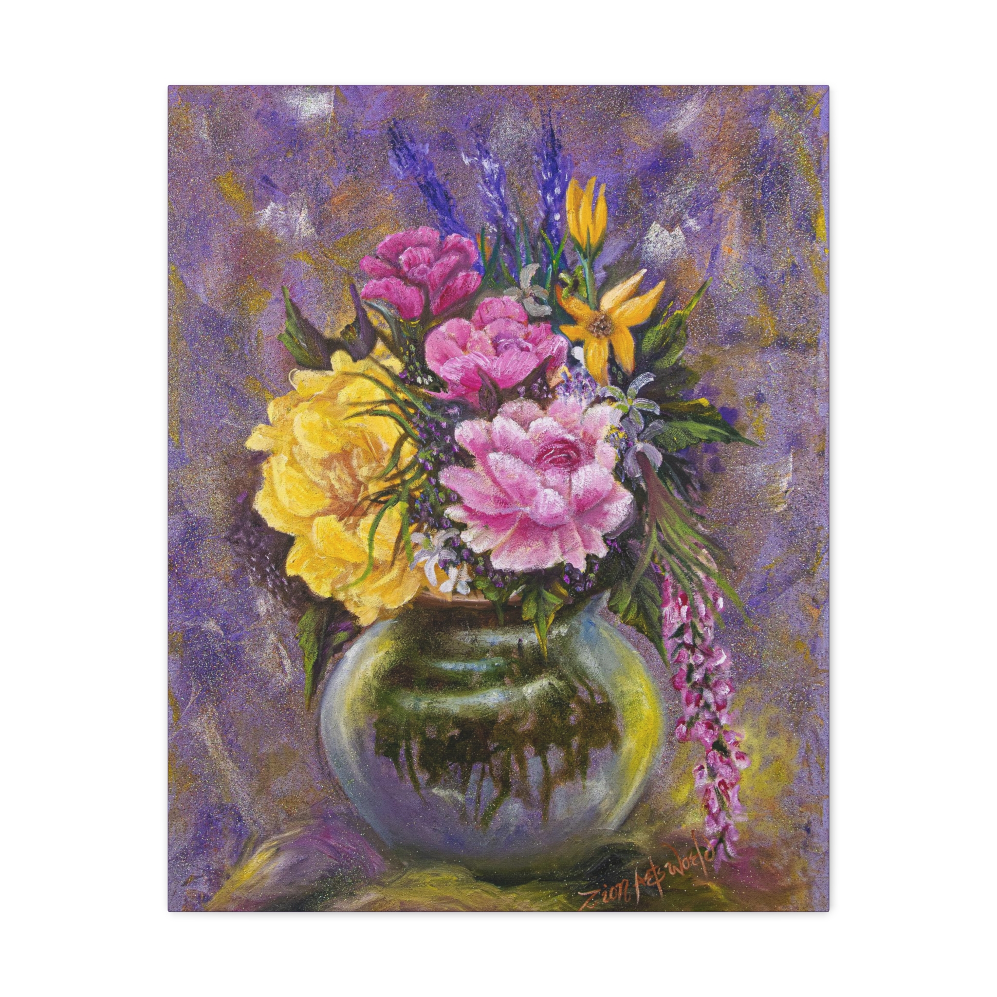 4694726629024179299_2048.jpeg Floral Vase Canvas Wall Art — Stretched Matte 1.25" - Image 4