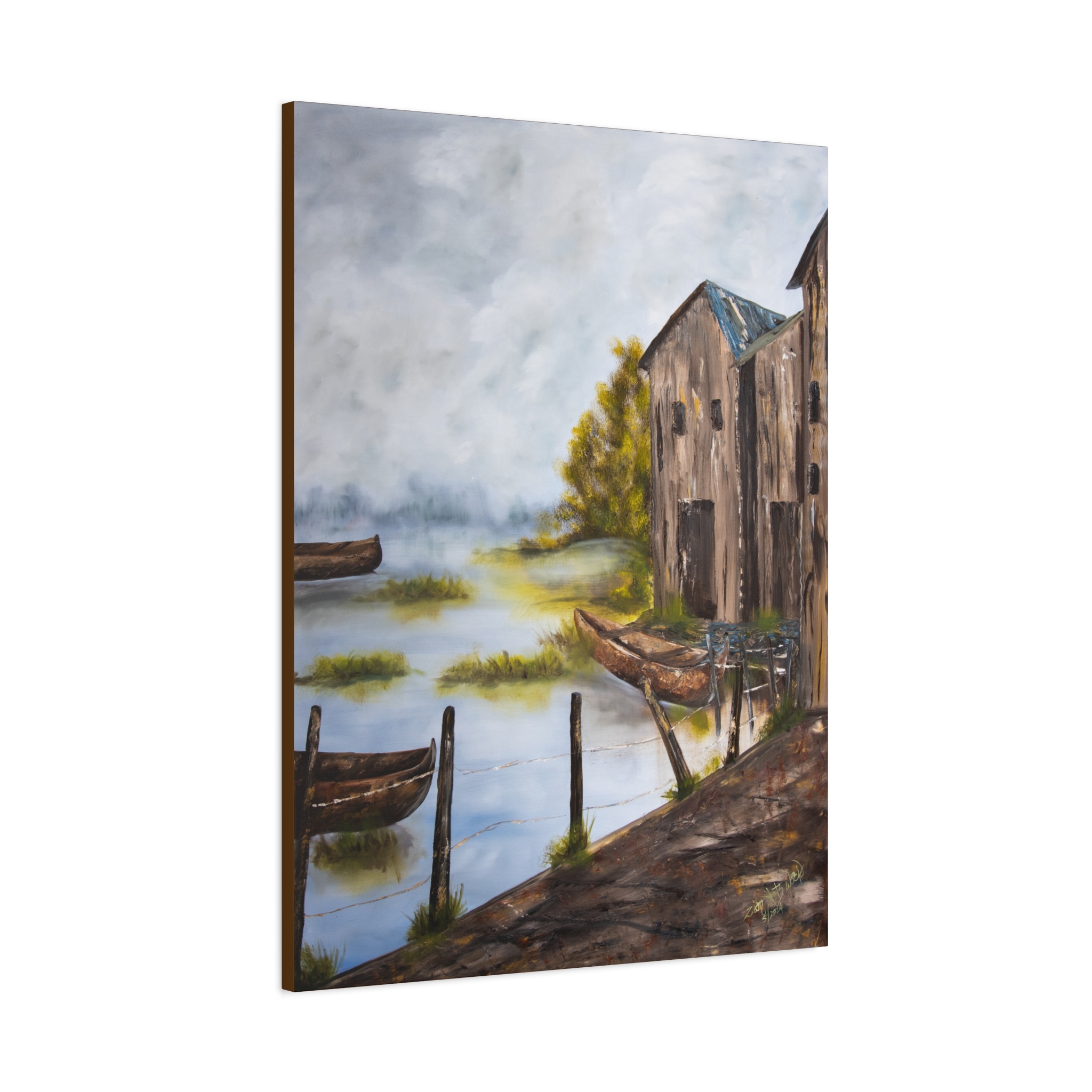8287071584458762246_2048.jpeg Rustic Lakeside Boat House Matte Canvas Wall Art, Stretched 1.25" - Image 4