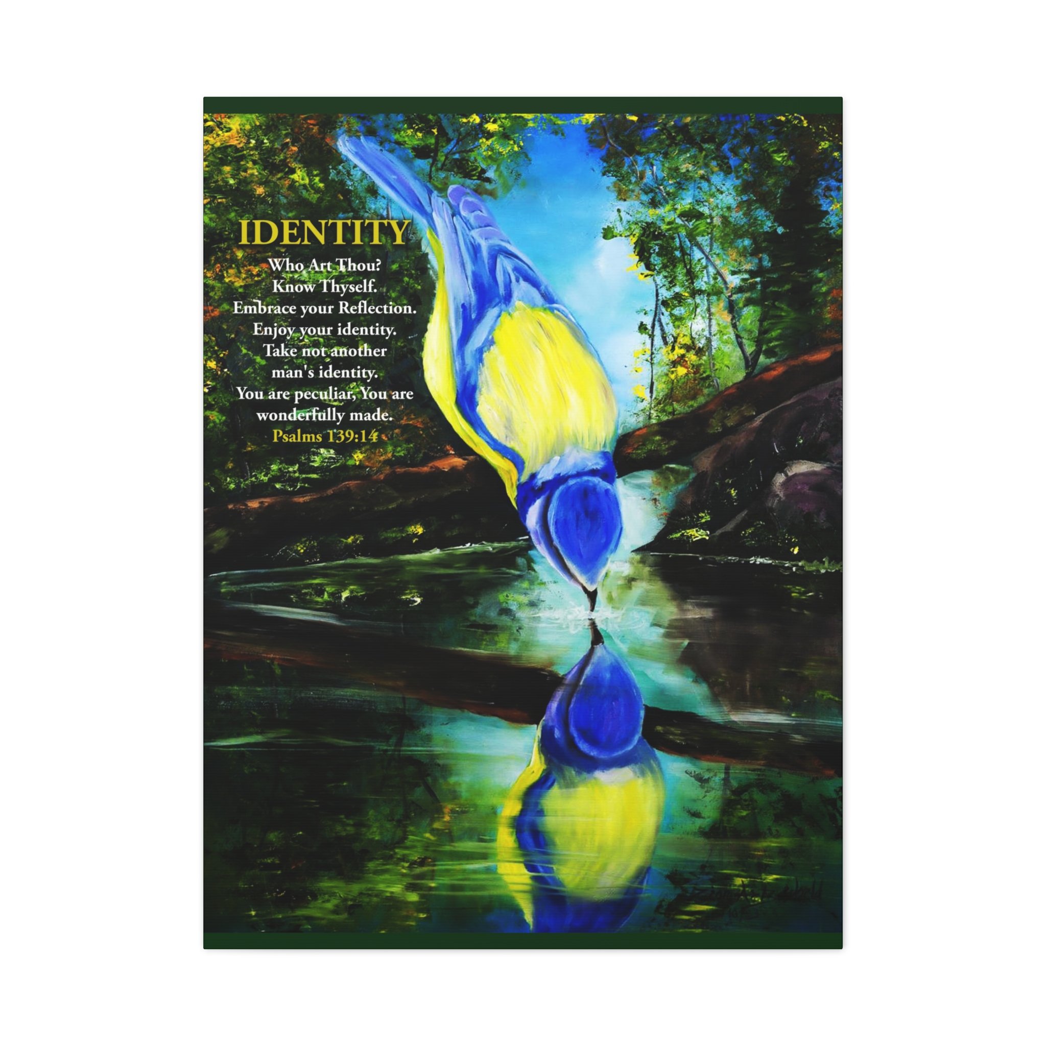 8287680965351950516_2048.jpeg Identity Reflection Canvas Print — Inspirational Psalm 139:14 Wall Art - Image 3