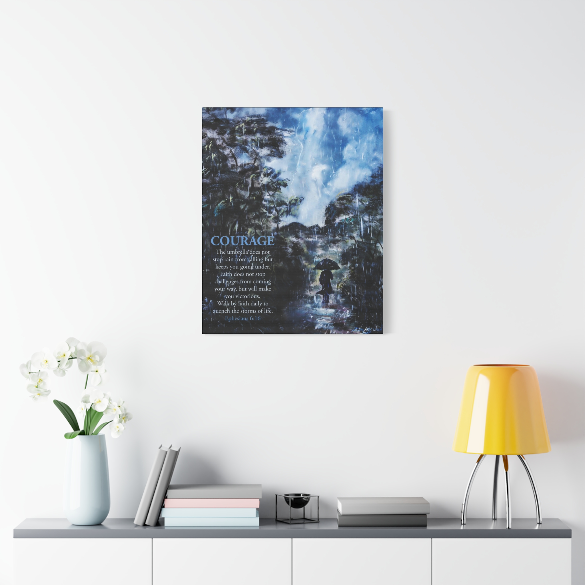 courage inspirational canvas wall art – ephesians 6:16 bible verse stretched matte print courage inspirational canvas wall art – ephesians 6:16 bible verse stretched matte print